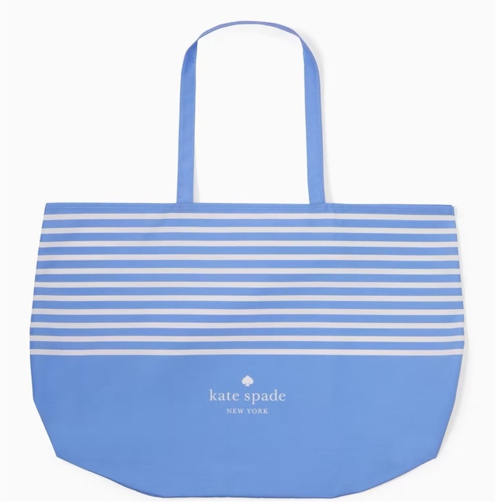 Kate Spade Blue & White Striped large Tote Bag NWT